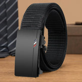 Men's Woven Nylon Belt – Automatic Buckle for Outdoor Sports & Fashion - Himpall